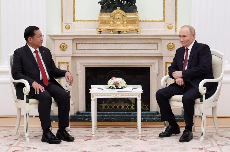 Panglima Junta Myanmar Temui Putin di Moskow, Bahas Investasi hingga Pertahanan